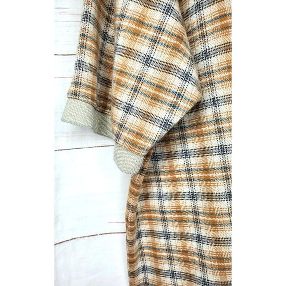 Vintage Ashworth Embroidered Made In The U.S.A Cotton Brown Plaid Polo Shirt - Picture 8 of 11